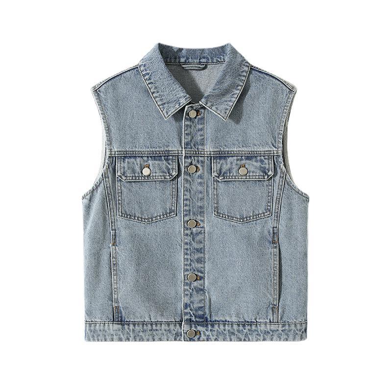Summer Clothing Staples - Xinjiang-Women's Long-Staple Cotton Washed Denim Vest,