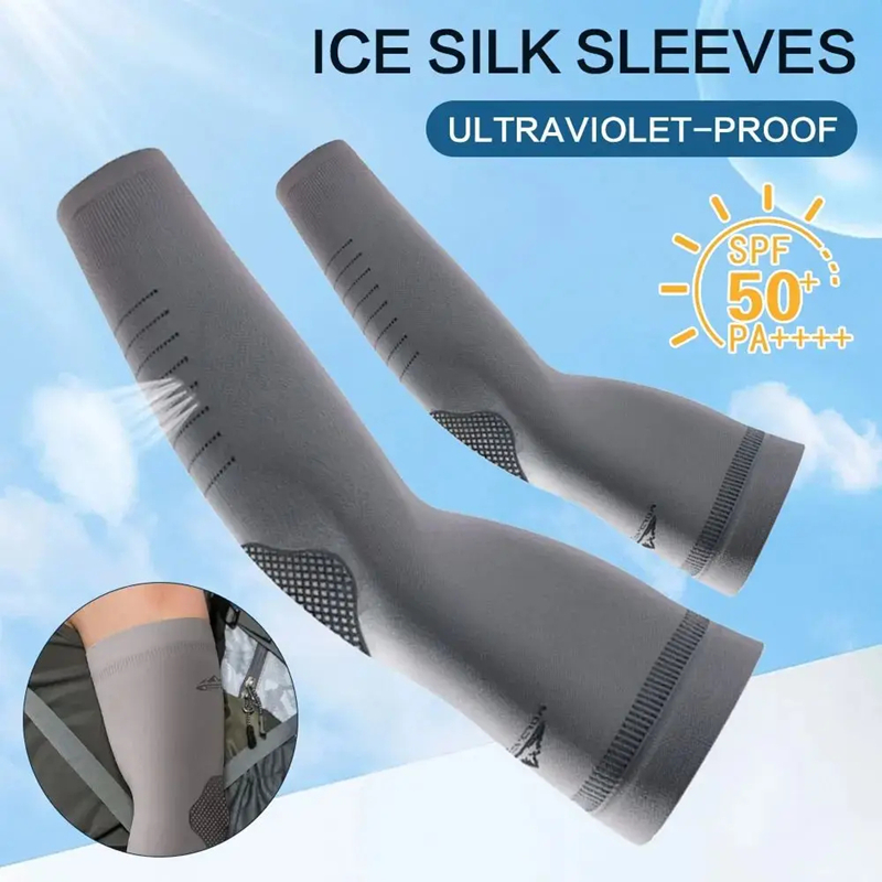 Rash Guard Long Sleeve - Ice-Silk Cooling Arm Sleeves UV Sun