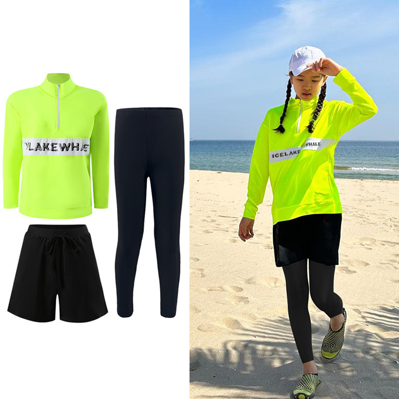 Three Piece Long Sleeve Neon C - Rash Guard Long Sleeve ulasan dan harga