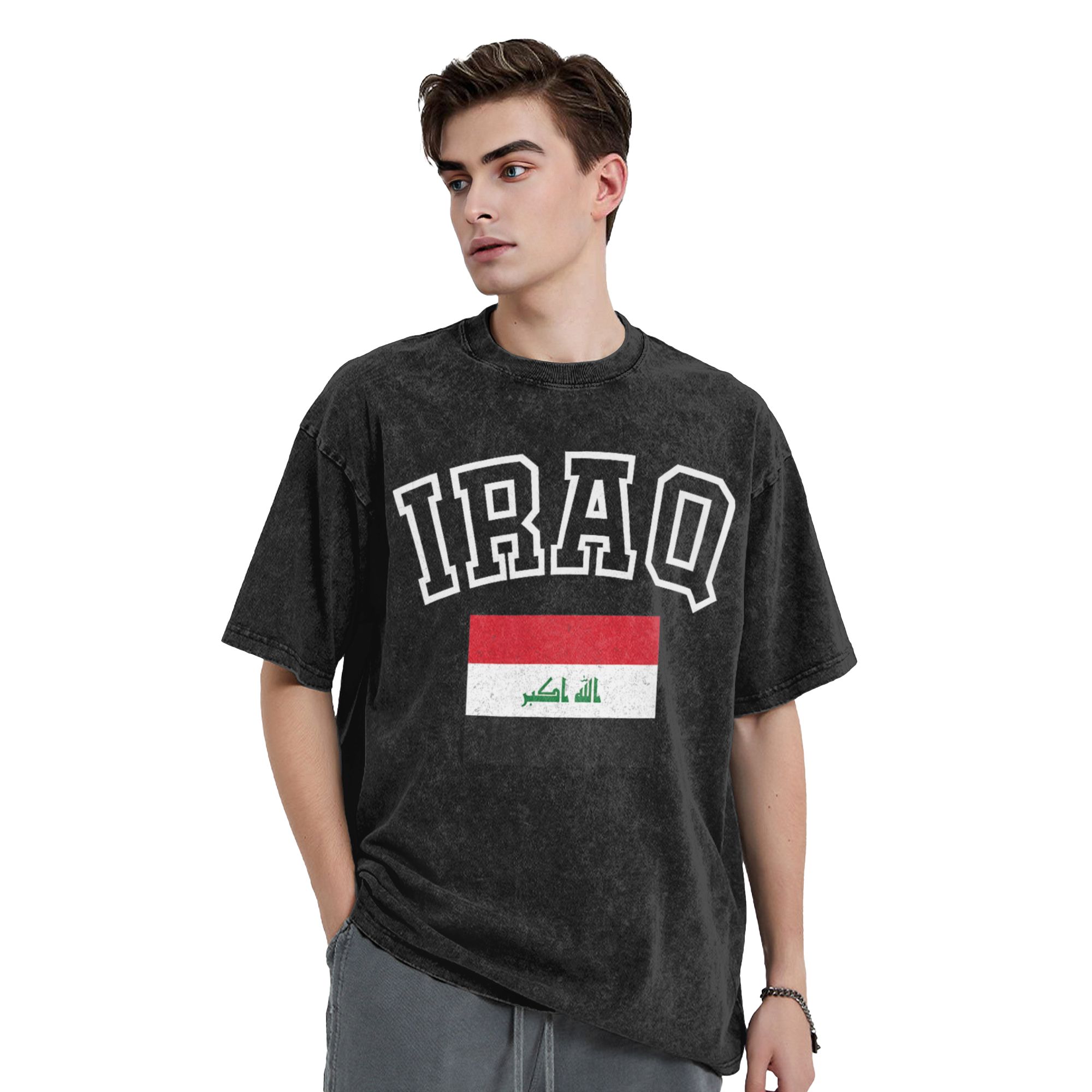 Iraq Flag Retro Men's T Shirts - Summer Clothing Ideas Men ulasan dan harga