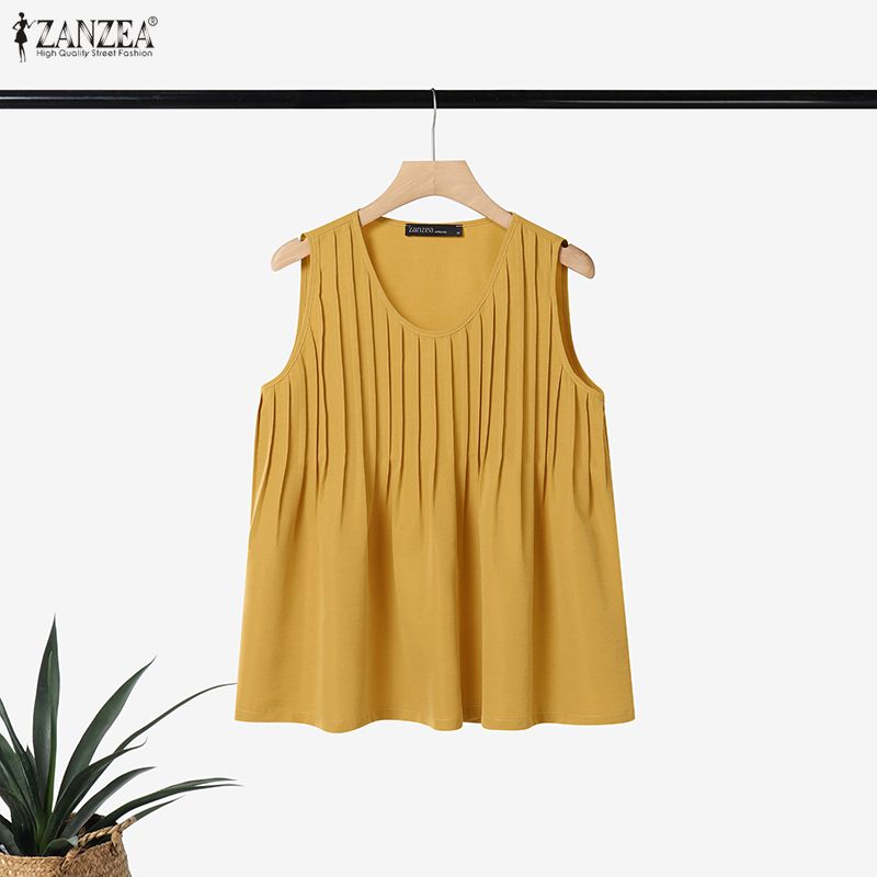ZANZEA Plus Size 5XL Woman Pin - Summer Clothing Plus Size Women ulasan dan harga