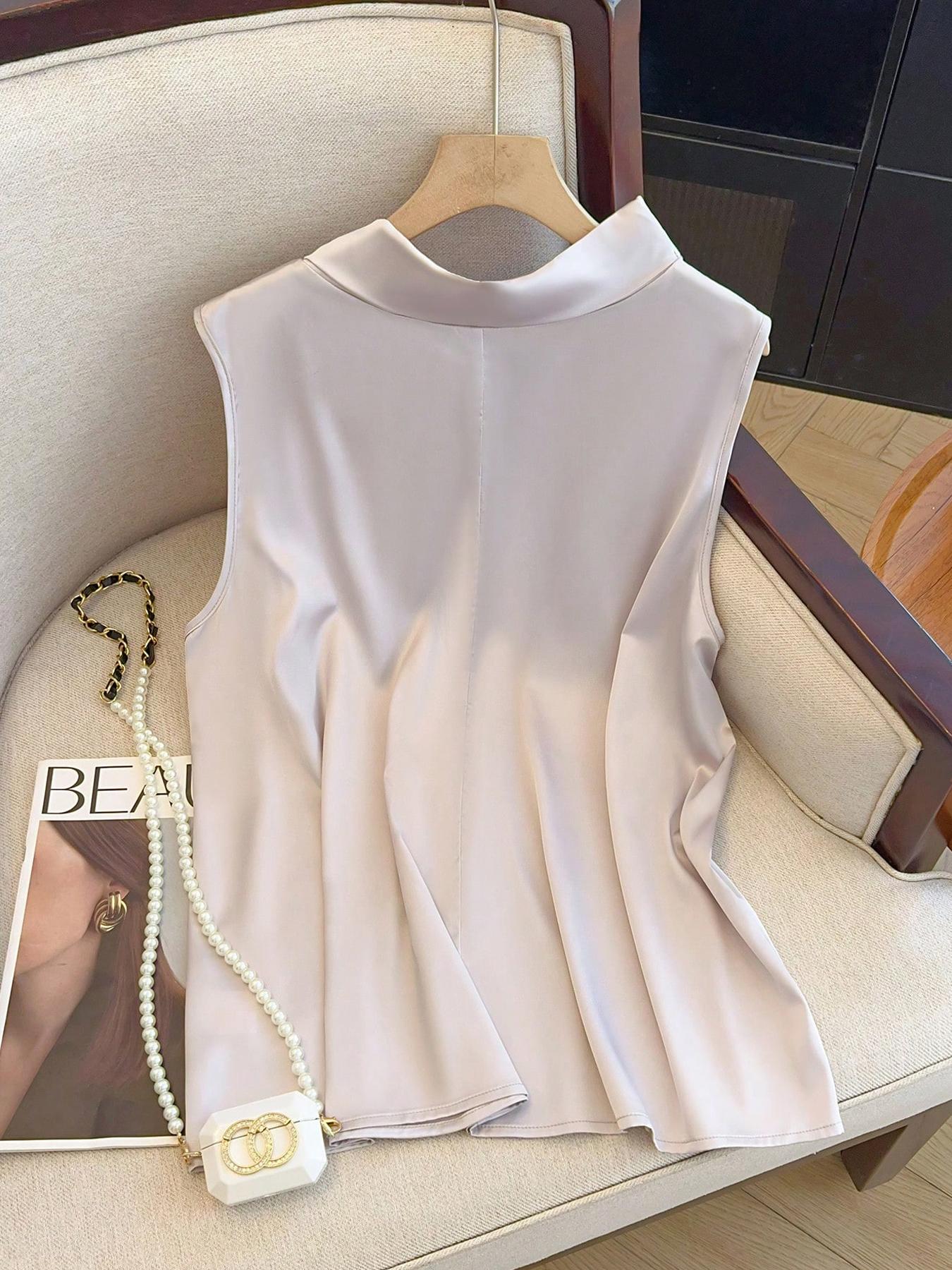 【Plus Size】 Solid Color Tie Fr - Summer Clothing Plus Size Women ulasan dan harga