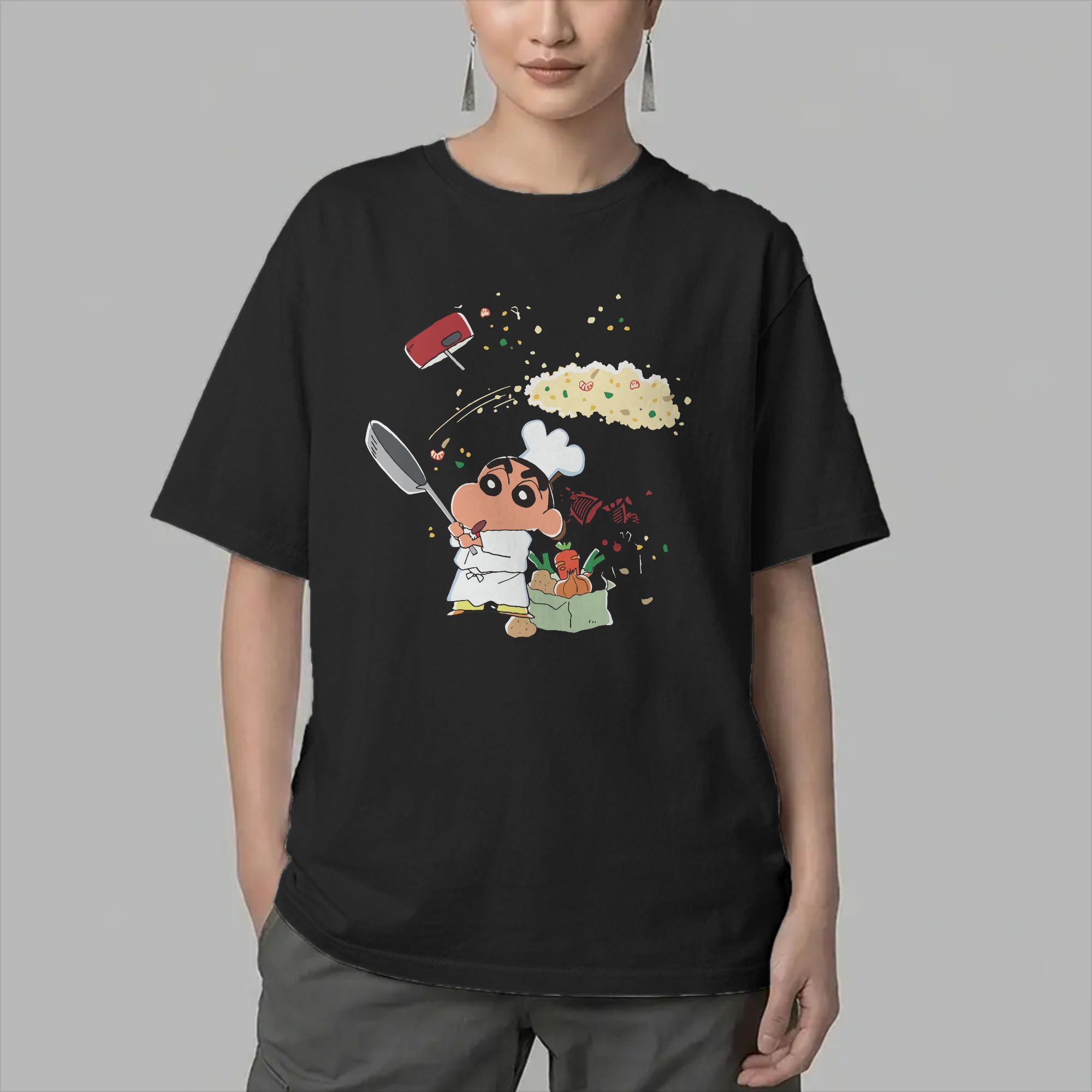 Men T-Shirts Crayons Shin-Chan - Summer Clothing Ideas Men ulasan dan harga