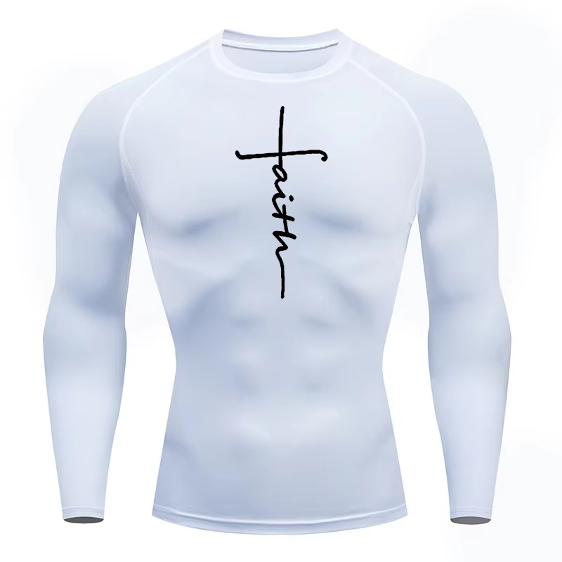 Christian Workout Compression  - Rash Guard Long Sleeve ulasan dan harga