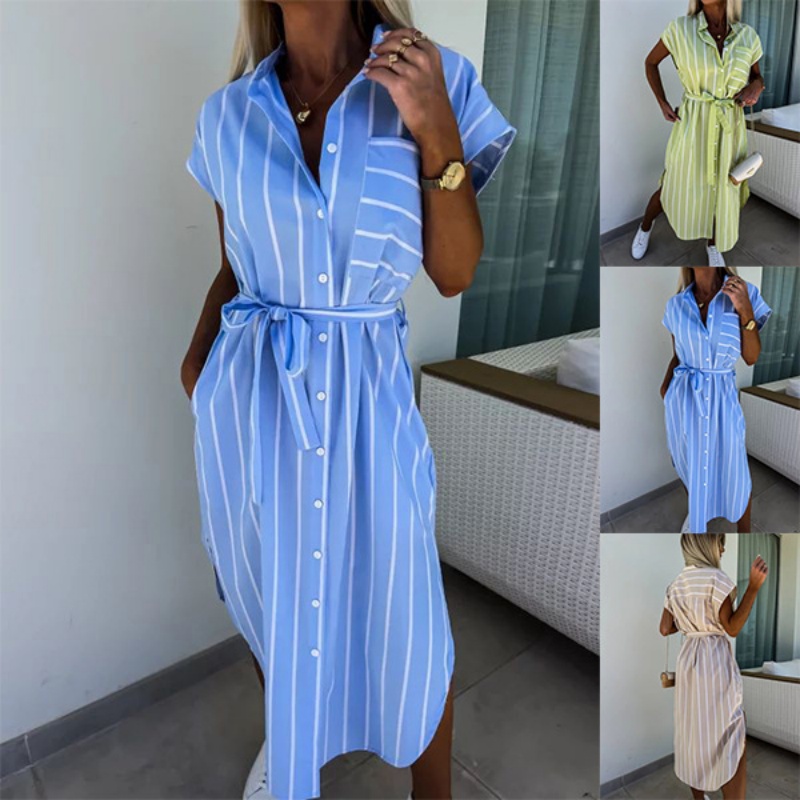 Short Sleeve Striped Shirt Dre - Summer Clothing Looks ulasan dan harga