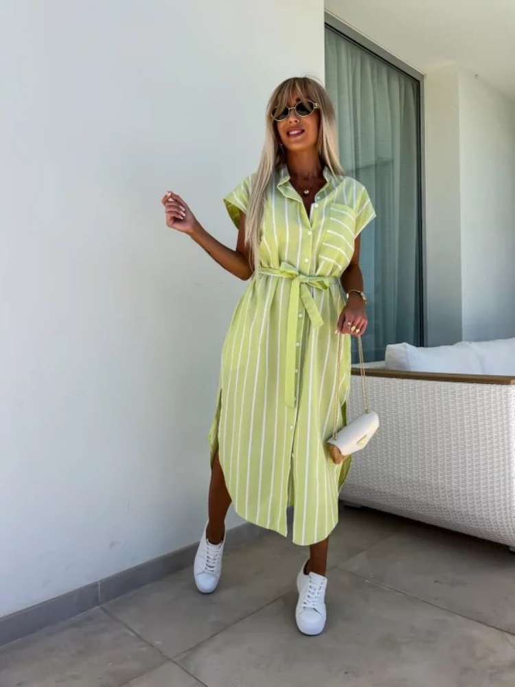 Short Sleeve Striped Shirt Dre - Summer Clothing Looks ulasan dan harga