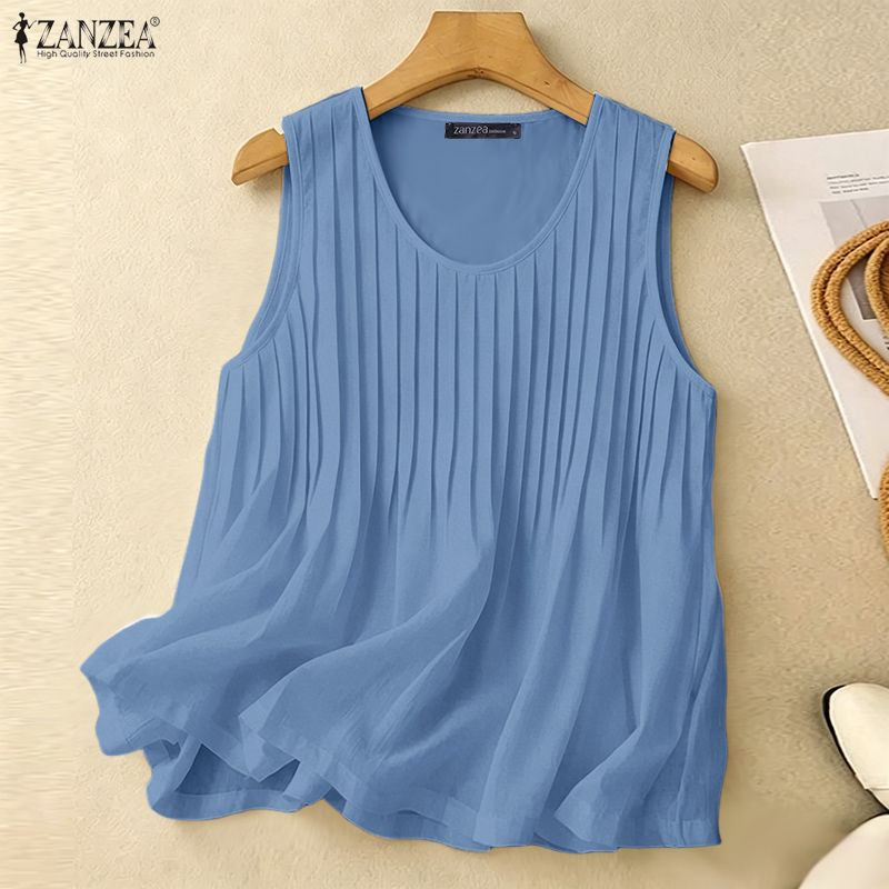 ZANZEA Woman Summer Pintuck Ta - Summer Clothing Plus Size Women ulasan dan harga