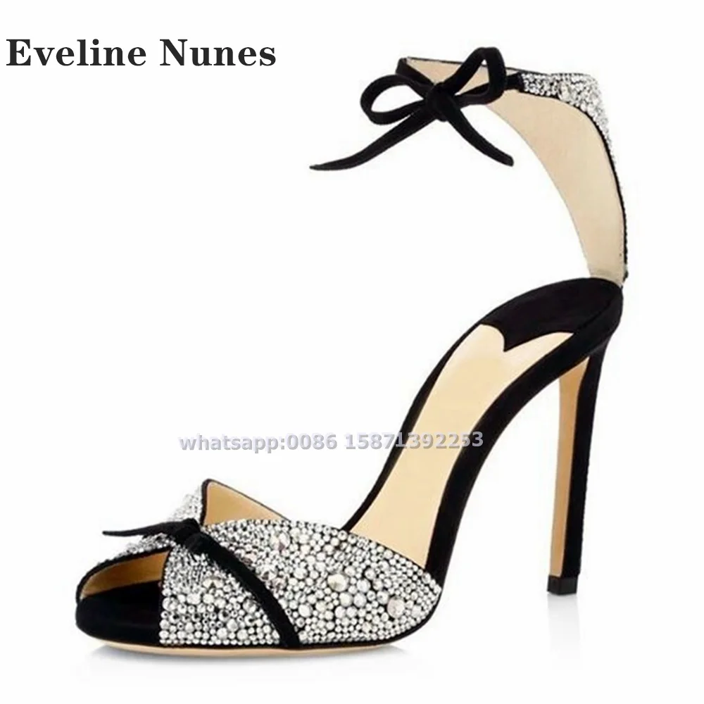 Bow Rhinestone Ankle Strap San - Summer Clothing Ladies ulasan dan harga
