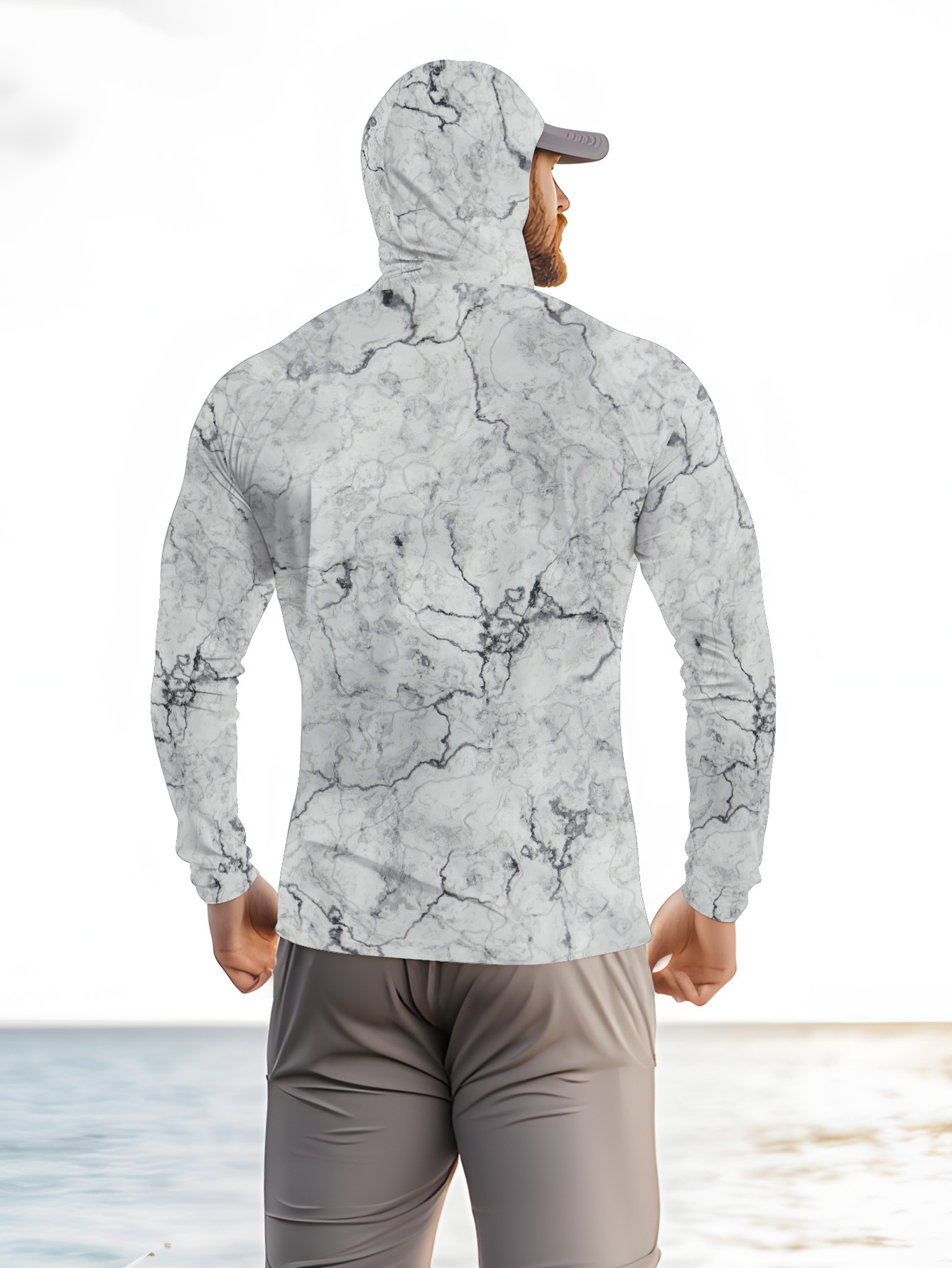 Men Hood Fishing Shirt long sl - Summer Clothing Long Sleeve ulasan dan harga