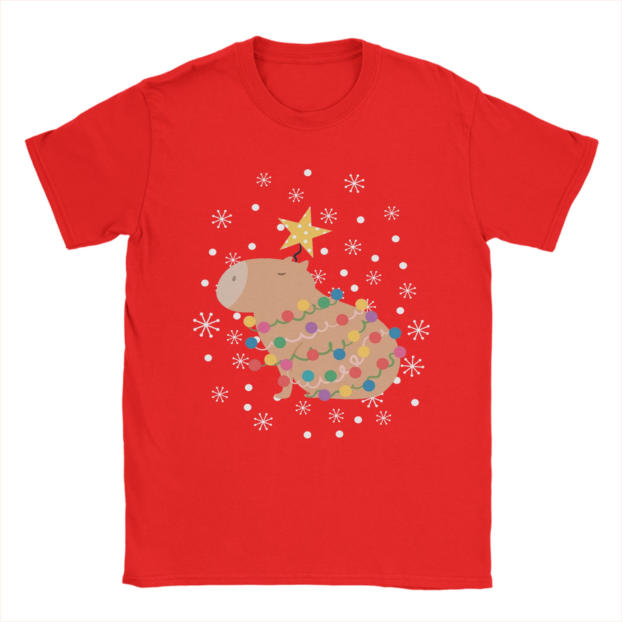 Capybara Christmas Tree  T Shi - Summer Clothing Ideas Men ulasan dan harga