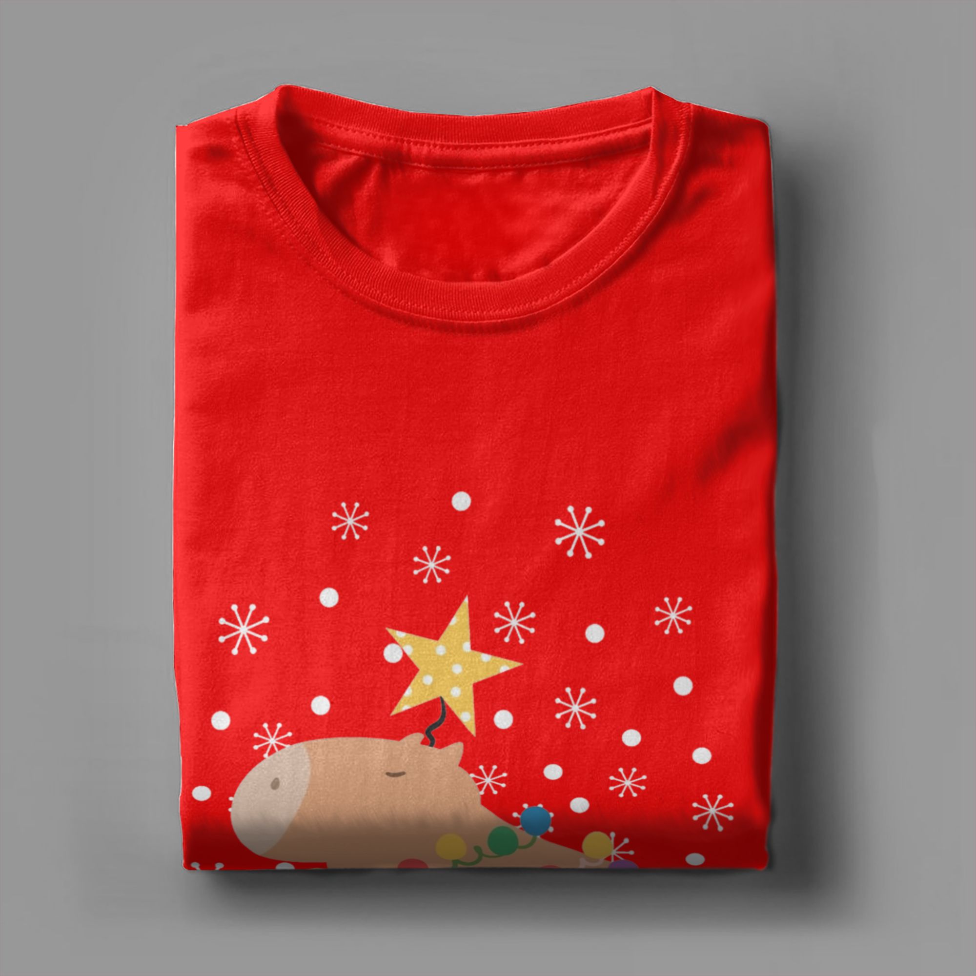 Capybara Christmas Tree  T Shi - Summer Clothing Ideas Men ulasan dan harga