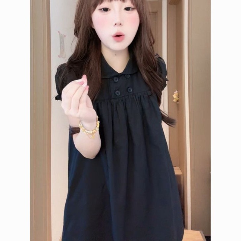 Doll Collar A-word Dress Looks - Summer Clothing Looks ulasan dan harga