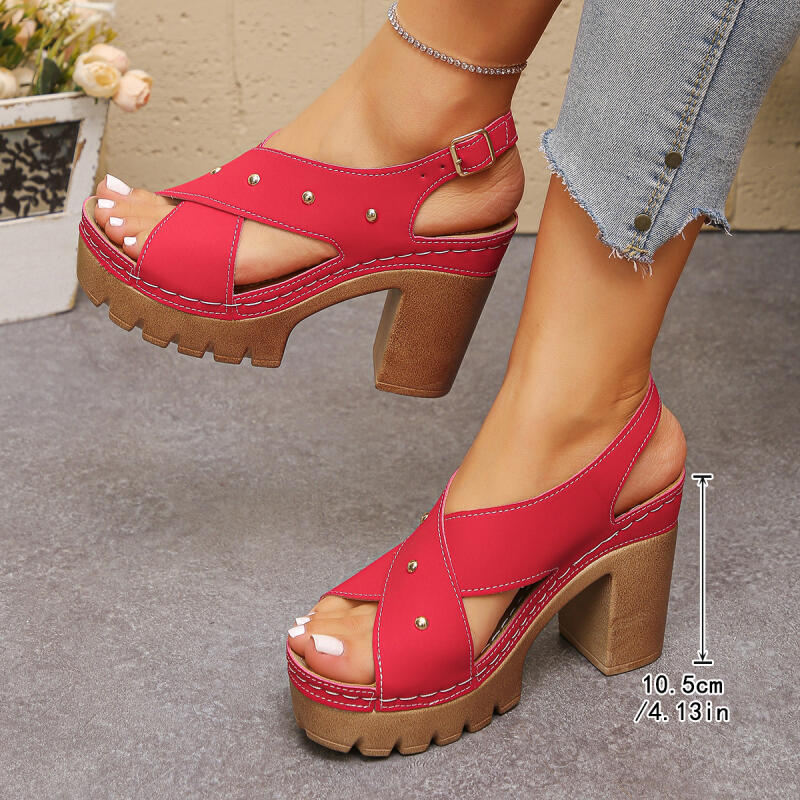 Vintage Super High Heel Cross  - Summer Clothing Ladies ulasan dan harga