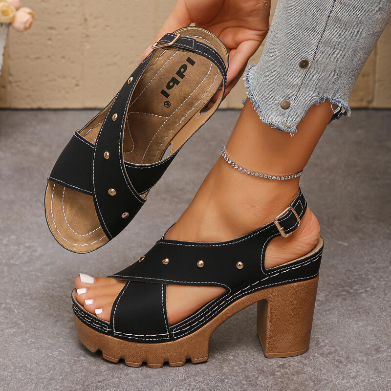 Vintage Super High Heel Cross  - Summer Clothing Ladies ulasan dan harga