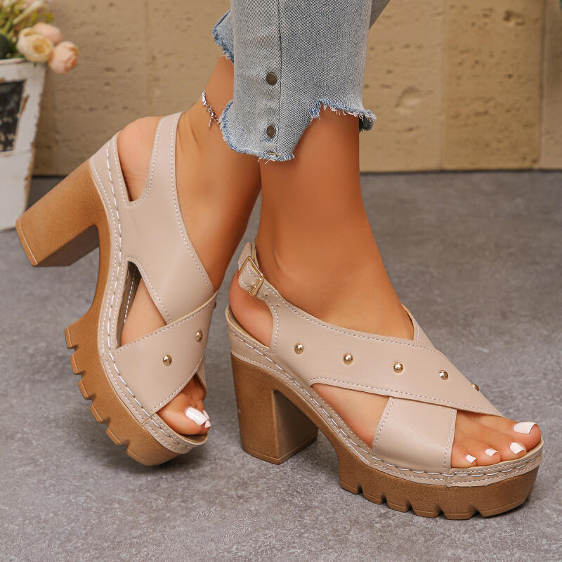 Vintage Super High Heel Cross  - Summer Clothing Ladies ulasan dan harga