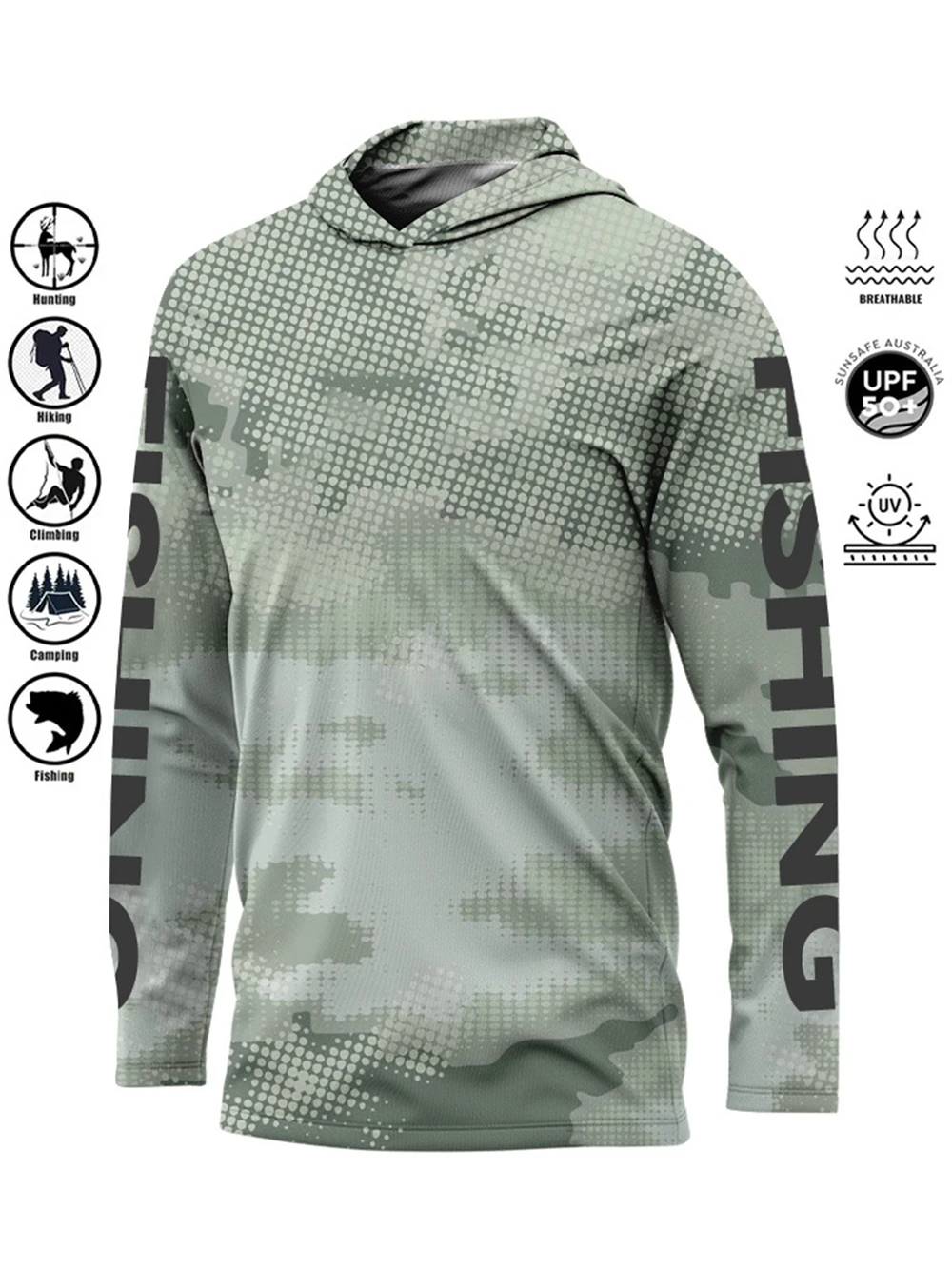 MALFC Hood Fishing Shirt Fishi - Rash Guard Long Sleeve ulasan dan harga