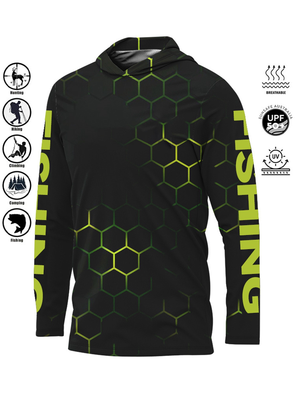 MALFC Hood Fishing Shirt Fishi - Rash Guard Long Sleeve ulasan dan harga